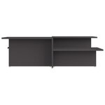 vidaXL Tables basses 2 Pièces Gris 111 5x50x33 cm Bois d'ingénierie