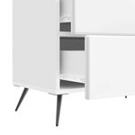 vidaXL Cabinet de chevet Blanc brillant 62 x 34 5 x 47 5 cm