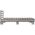 vidaXL Cadre de lit sonoma gris 90x200 cm bois d'ingénierie et métal