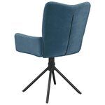 vidaXL Chaises pivotantes à manger lot de 2 Bleu Velours
