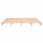vidaXL Lit de palette 150x200 cm bois de pin massif très grand