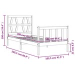 vidaXL Cadre de lit sans matelas 100x200 cm bois massif de pin