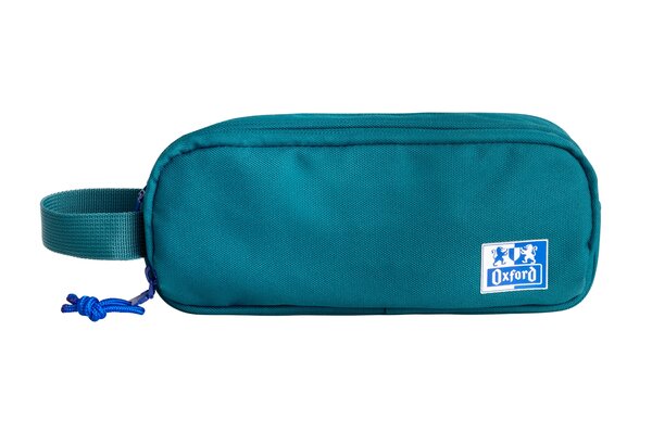 Trousse Oxford B-Smart - 3 Compartiments - Poignée Latérale - En Matière Recyclée - Couleur Aqua