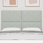 Tête de lit vitaXL design à blocs en diamant gris clair 144 cm velours
