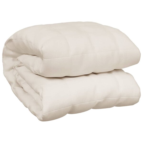 vidaXL Couverture lestée Crème clair 220x240 cm 11 kg Tissu