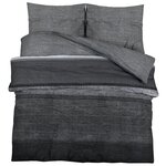 vidaXL Ensemble de housse de couette gris foncé 225x220 cm Coton