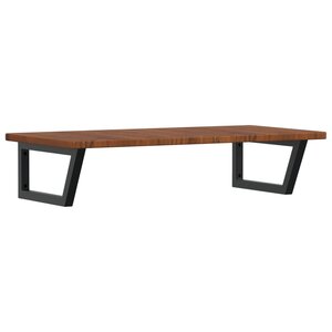 vidaXL Étagère de vasque murale acier et bois de chêne massif