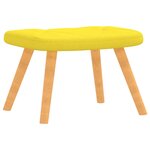 vidaXL Chaise de relaxation avec tabouret Jaune moutarde Tissu