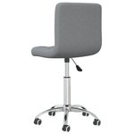 vidaXL Chaise pivotante de bureau Gris clair Tissu