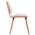 Vidaxl chaises à manger lot de 6 crème similicuir