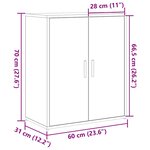 vidaXL Haut Armoire 2 Pièces chêne artisanal 60 x 31 x 70 cm