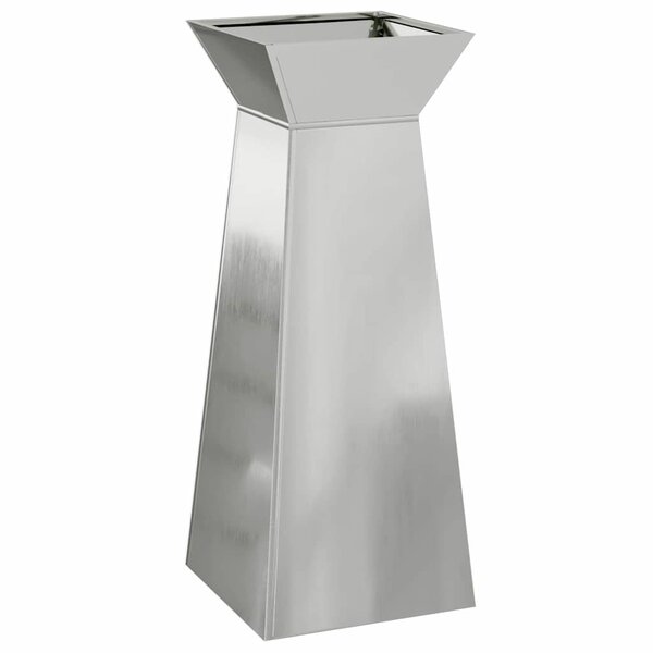 vidaXL Jardinière à pilier Argent 40 x 40 x 100 cm Acier