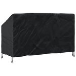 vidaXL Housse de banc de jardin Noir 165 x 70 x 65 / 94 cm Tissu 600D