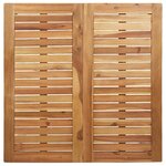 vidaXL EnsembledeRepasdeJardin 3 Pièces Teck massif