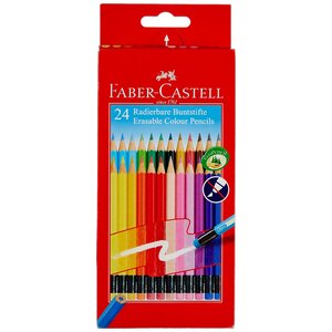 Crayons couleur Grip gommable  étui carton 24x x 3 FABER-CASTELL