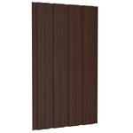 vidaXL Panneaux de toiture 12 Pièces Acier galvanisé Marron 80x45 cm