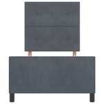 vidaXL Cadre de lit avec tête de lit Gris foncé 80 x 200 cm Velours