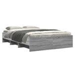 vidaXL Cadre de lit sans matelas sonoma gris 140x190 cm