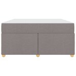 vidaXL Cadre de lit avec matelas Taupe 160 x 200 cm tissu