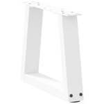 vidaXL Pieds de table basse en forme de V  2 pièces  blanc  40 x (30-31 3) cm  acier