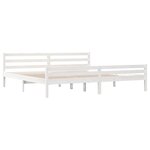 vidaXL Cadre de lit sans matelas blanc bois massif 180x200 cm