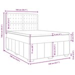 vidaXL Sommier à lattes de lit avec matelas Bleu 140x190 cm Tissu