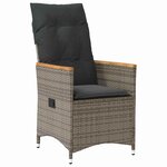 vidaXL Ensemble de salle à manger pour jardin 5 Pièces Gris Poly rotin