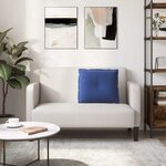 vidaXL Coussin de Dos Bleu police 60 x 50 cm Tissu en velours côtelé