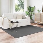 vidaXL Tapis de surface Carré HUARTE Anthracite 200 x 200 cm Polyester