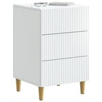vidaXL Cabinet de chevet Blanc 43 x 41 x 66 5 cm Bois d'ingénierie