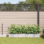 vidaXL Pots de jardin Blanc 160 x 40 x 22 cm Acier