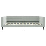 vidaXL Lit de jour gris clair 100x190 cm velours