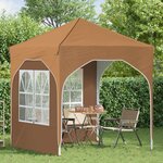 vidaXL Tente de fête pop-up 192 x 192 x 245 cm Beige
