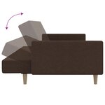 Vidaxl canapé-lit à 2 places marron tissu