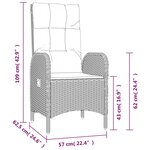 vidaXL Mobilier à dîner de jardin 9Pièces et coussins noir résine tressée