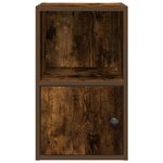 vidaXL Bibliothèque chêne fumé 31x24x52 cm bois d'ingénierie