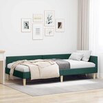 vidaXL Cadre de lit d'angle Autre Vert foncé 80 x 200 cm