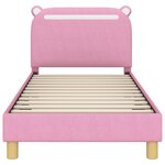 vidaXL Cadre de lit pour enfants avec tête de lit Rose 80 x 160 cm
