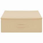 vidaXL Boîte de rangement 2 Pièces Crème 100 x 50 x 18 cm Tissu intissé