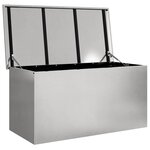 vidaXL Boîte de Rangement Extérieure Argent 100 x 50.5 x 50 cm
