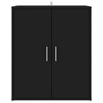 vidaXL Armoire à chaussures Noir 60x35x70 cm Bois d’ingénierie