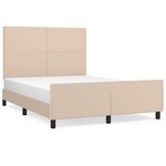 vidaXL Cadre de lit sans matelas cappuccino 140x190 cm similicuir