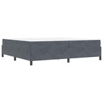 vidaXL Cadre de lit Gris foncé  gris et blanc 200 x 200 cm Velours