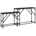 vidaXL Table console 2 Pièces Chêne noir 100 x 28 x 75 cm