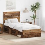 vidaXL Cadre de lit Bois ancien 90 x 200 cm Pin massif