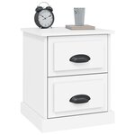 vidaXL Table de chevet blanc 39x39x47 5 cm bois d’ingénierie