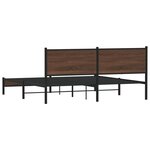 vidaXL Cadre de lit en métal sans matelas chêne marron 183x213 cm