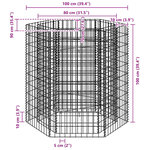 vidaXL Lit surélevé à gabion hexagonale 100x90x100 cm