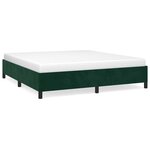vidaXL Cadre de lit sans matelas vert foncé 160x200 cm velours