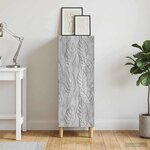 vidaXL Buffet Sonoma gris 33 x 34 5 x 90 cm Bois d'ingénierie